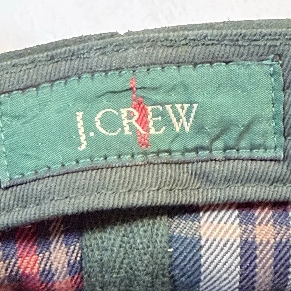 J Crew Dark Green Suede Baseball Cap